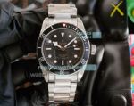 Replica Tudor Black Bay Stainless Steel Black Dial Black Bezel Watch 42MM